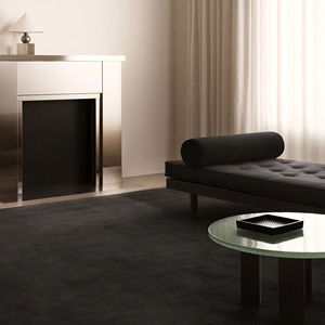 พรมขนแกะสีเทาเข้มทำด้วยมือแบบมินิมอลลิสต์พรมทอมือพรมปูพื้นขนาดพิเศษทนทานสำหรับห้องนั่งเล่น - Product Image 4