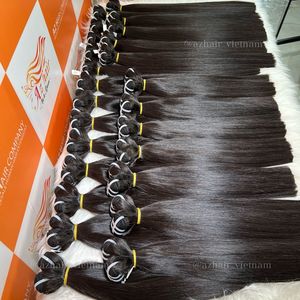 Miroir de cheveux raides en os de haute qualité Extensions de vrais cheveux humains soyeux de donateurs vietnamiens - Product Image 4