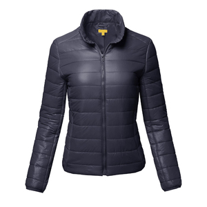 Chaqueta acolchada para exteriores personalizable para mujer, poliéster 100% de alta calidad, acolchada con patrón a cuadros, ropa de invierno al por mayor - Product Image 1