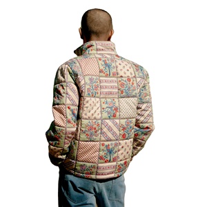 Chaqueta Acolchada de Lona Transpirable con Capucha Unisex, Cuello Mandarín, Bordado y Patchwork, Personalizada, de Poliéster/Nylon, Fabricada por OEM - Product Image 2