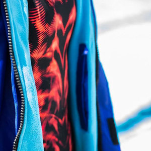 Wholesale Youth Swim Parka Jacket Sports Kids Dry Surf Robe With Warm Sherpa Fleece <b>Towel</b> Lining Beach Polar Fleece Swim Parka - Product Image 4