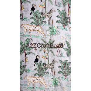 Robe Kimono Vintage 100% Coton Pur Kanta, Robe de Mariage Indienne, Demoiselle d'Honneur, Luxe, Longue, Bohème, Fermeture à Cordon, Shorts - Product Image 5