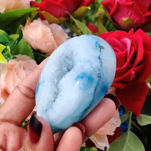 Venta al por mayor de cuarzo Natural Chakra Reiki piedra preciosa decorativa ágata Druzy cristal corazón arte decoración para el hogar boda espacio al aire libre - Product Image 6