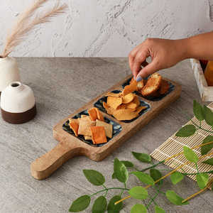 Meilleure qualité forme personnalisée en bois Dessert et dattes plateaux de service ustensiles de cuisine élégants plateaux à collation - Product Image 4