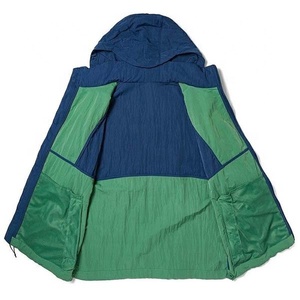 Custom <b>Vintage</b> Men Windbreaker Jacket 100% <b>Nylon</b> Color Block Zipper <b>Nylon</b> Windproof Outdoor Jacket For Men - Product Image 2