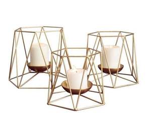 Porte-bougie en métal de style vintage unique et élégant pour la décoration de la chambre à coucher, du salon, de la table à manger et du bureau - Product Image 2