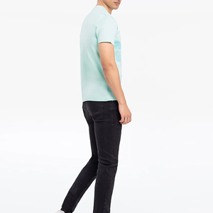 เสื้อยืดคอกลมผ้าฝ้าย 100% สำหรับผู้ชาย สไตล์ลำลอง แขนสั้น ระบายอากาศ แห้งเร็ว สีพื้น รับสกรีนลายแบบซับลิเมชั่น ไซส์ใหญ่ - Product Image 4