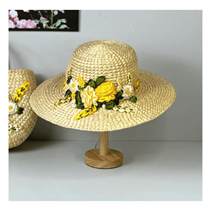 Water Hyacinth <b>Hats</b> woven hyacinth plant material designed <b>for</b> summer headwear and lifestyle styling produced in Vietnam - Product Image 2