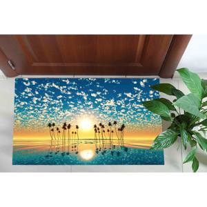 Tapis imprimé tropical : Décoration douce style plage côtière pour maisons modernes, avec tapis à poils doux - Product Image 4