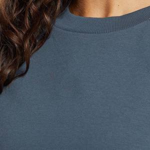 Femmes Crop Top Solide Décontracté Polyester Coton Terry Anti Rétractable 300g Doublé Broderie Hiver - Product Image 5