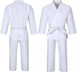 Premium ligero blanco Karate Gi Set con cinturón Unisex uniforme de artes marciales para entrenamiento y competición - Product Image 5