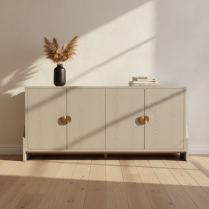 <b>Cabinet</b> Second Moon Shelf Feather Gray Solid <b>Oak</b> Modern Eco-Friendly - Product Image 2