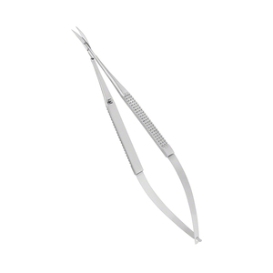 Microtijeras MILLESI quirúrgicas de alta calidad: diseño curvo dentado, soporte de aguja afilado fino de 160mm (6,14 pulgadas) - Product Image 1