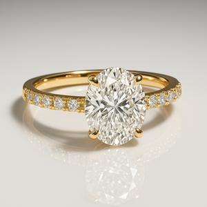 Premium VVS Oval Cut Moissanite Diamond Channel Solitaire <b>Ring</b> for Women <b>Silver</b> Gold Rose Gold Plating Options Free Shipping - Product Image 3