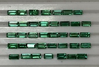 Émeraude naturelle de qualité supérieure du Zambie, taille baguette 3x5 mm, lot de pierres vertes vives