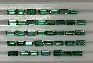 Émeraude naturelle de qualité supérieure du Zambie, taille baguette 3x5 mm, lot de pierres vertes vives - Product Image 5