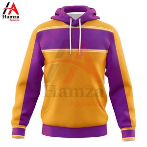 Jaune élégant pour les sweats à capuche à blocs de couleurs fabriqués en tissu polaire doux 280 GSM 100% coton avec capuche à cordon de serrage coupe classique - Product Image 5