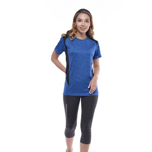 Ultifresh Edge cuello redondo Camiseta Unisex sólido Casual lavado de punto ecológico poliéster Spandex Melange 300g Regular Fit suave - Product Image 4