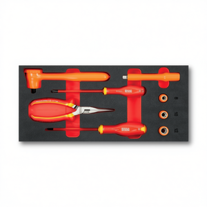 Assortiment d'outils pour électricien Usag 1000V avec clés à douille, cliquets, pinces, tournevis, ensemble d'outils 8 pièces - Product Image 2