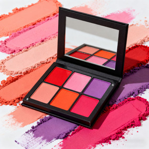 พาเลทสำหรับแต่งหน้าใบหน้าพาเลทแป้งบลัชออนแบบอัดแน่น4สีสำหรับทำโลโก้ตามสั่ง - Product Image 2
