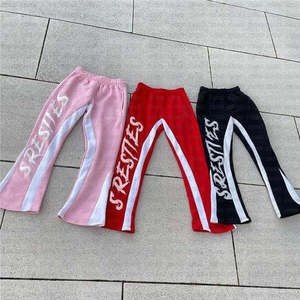 Pantalons de survêtement décontractés pour hommes, légers, en polaire, évasés, d'hiver, à jambes larges, avec impression personnalisée, tendance - Product Image 5