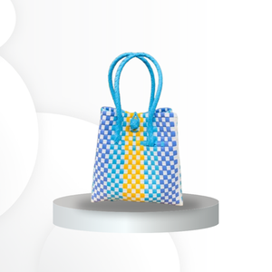 Premium Women's Elegant Adult Fashion <b>Accessory</b> Woven Tote Bags <b>Handbags</b> Made Recycled Plastic Weaving Adult <b>Handbag</b> - Product Image 1