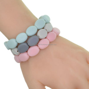 Pulsera de cuentas de tubo de resina con patrón de diamante de alta calidad, brazaletes de perlas religiosas de moda, patrón de bola de moda, precios razonables - Product Image 5