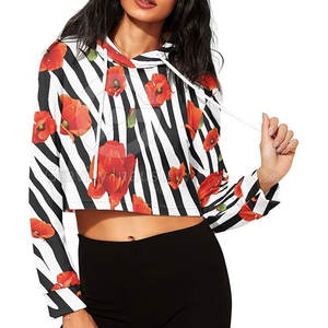 Sudadera Corta con Capucha para Mujer, Informal, para Uso en Exteriores, Invierno, Duradera, Ecológica, con Logotipo Frontal - Product Image 4