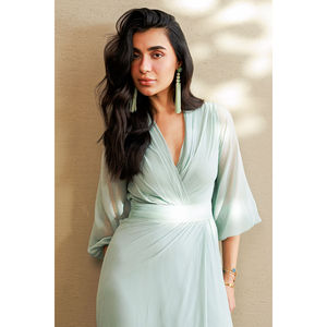 Robe d'été en mousseline de soie à taille empire pour femme <span class=keywords><strong>Aluna</strong></span> - Product Image 2