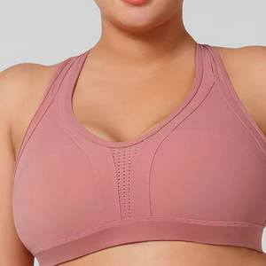 Sujetador Deportivo Negro de Una Pieza con Soporte Medio para Mujer, Estilo Cuello Alto, Espalda Deportiva, Sin Costuras, 78% Nailon, 22% Elastano - Product Image 1