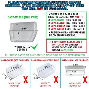 Conjunto de Protección para Compartimento de Puerta Derecha DA97-11520B, Plástico, Nuevo, Uso Doméstico, Gran Compatibilidad, Refrigerador Samsung - Product Image 3