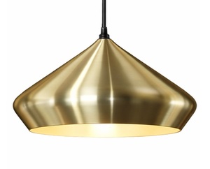 Lampe suspendue en forme de dôme en laiton Aurora |   Finition polie mate LED |   Lampe suspendue traditionnelle à hauteur réglable pour la maison et le bureau - Product Image 1