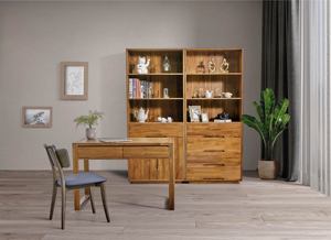 ชั้นวางหนังสือไม้สักทันสมัย 4 ลิ้นชัก พร้อมที่เก็บของสำหรับห้องนั่งเล่น เฟอร์นิเจอร์บ้าน - Product Image 2