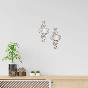 Metal <b>Wall</b> Pillar <b>Candle</b> <b>Holder</b> <b>Wall</b> Hanging - Product Image 1