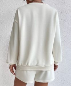 Conjunto Deportivo Casual Transpirable de 2 Piezas para Mujer 2025, Sudadera con Cuello Redondo y Pantalones Cortos, Traje para Correr, Trotar y Gimnasio - Product Image 4