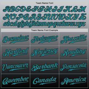 Maillot de baseball personnalisé gris sarcelle-noir authentique fondu - Product Image 5