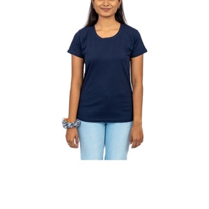 Camiseta de mujer personalizada más vendida estilo casual corto con impresión de logotipo personalizado BD - Product Image 1