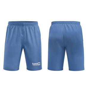 Shorts de football sportifs en polyester uni OEM, coupe ajustée, taille haute, séchage rapide, évacuation de l'humidité, couche de compression, logo personnalisé - Product Image 5