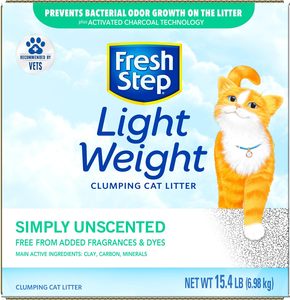 Fresh <b>Step</b> Simply Unscented 15.4 lb Lightweight Clumping Litter Activated Charcoal Technology <b>for</b> <b>Pet</b> Cleaning & Bathing - Product Image 6