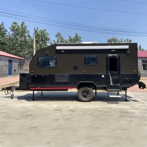 Customized Luxury Offroad Travel Teardrop Camper Trailer New 4x4 4-Person Sleeping Capacity with Solar Panels and Furniture - Product Image 4