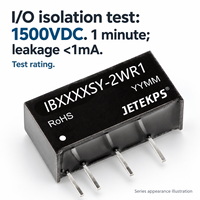 IB0505SY-2WR1 Konverter DC-DC Terisolasi 2W 5V Ke 5V 400mA SIP Modul Daya Output Tunggal Diatur Isolasi 1500VDC