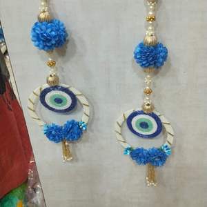 Tenture murale d'art en tissu traditionnel fait à la main pour la décoration intérieure Design unique pour les célébrations d'anniversaire mariages Diwali - Product Image 3