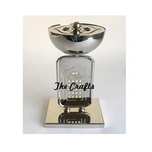 Set Of 2 Customized Size Incense <b>Oud</b> Burner In Metal Brown Blue And Gold Color <b>Bakhoor</b> Burner For Sale - Product Image 2