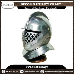 Casco de acero y latón de estilo antiguo Medieval, protector de cabeza templario de caballero Medieval, hecho a mano, listo para la batalla, al mejor precio - Product Image 3