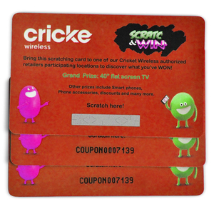 Impresión de tarjetas de recarga de diseño personalizado OEM, tarjeta de recarga de bajo precio con opciones de papel Kraft con código de rascar y papel offset - Product Image 3