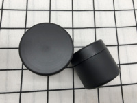 Maßgefertigtes Luxus 53-400 4oz 5oz CR Glasgefäß Gerade Mattschwarze Oberfläche mit Luftdichten Kindersicheren Deckeln