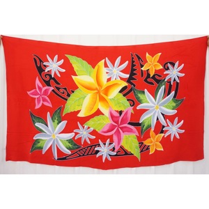100% Fine Quality Rayon Hand-Painted Hawaiian Sarongs Pareo Custom Wholesale Beachwear Cover Asia <b>Pacific</b> Islands HPGU087-01-200 - Product Image 1