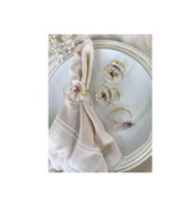 Anneau de serviette en métal de qualité supérieure, écologique, en forme de feuille, parfait pour une mise en scène de table de luxe, mariages, anniversaires, élégant