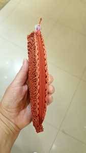 กระเป๋าถือสไตล์โบฮีเมียนทางฤดูร้อนวินเทจแบบโบฮีเมียนทางมือปรับแต่งได้สีส้มเข้มใบ BG-006-04 - Product Image 2