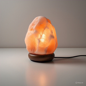 Lámpara de roca de sal del Himalaya natural compacta alimentada por USB, embalaje personalizado al por mayor para viajes, oficina, dormitorio, artesanías hechas a mano - Product Image 6